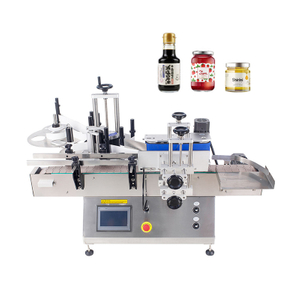 Automatic round bottle labeling machine for plastic, glass, and metal bottles with fast and accurate label application.