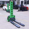 Adjustable electric lifting stacker for indoor material handling and storage