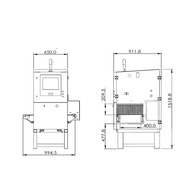 Food X-ray inspection machine for detecting metal, glass, ceramic, and dense contaminants