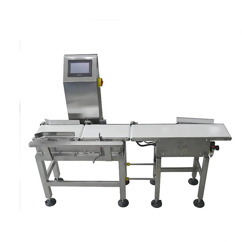 stainless steel conveyor checkweigher for tablets and bottles in production lin