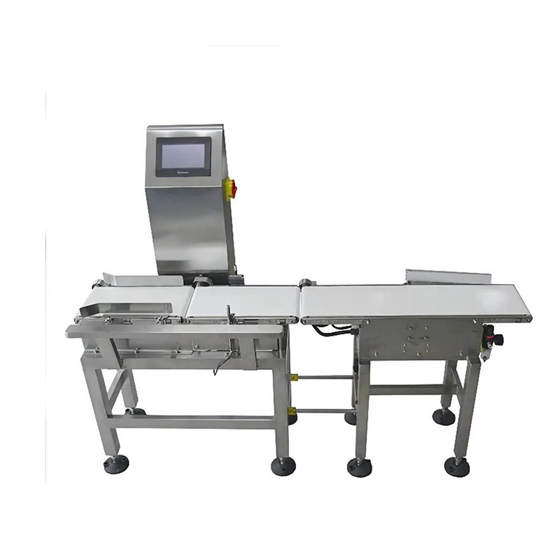 stainless steel conveyor checkweigher for tablets and bottles in production lin
