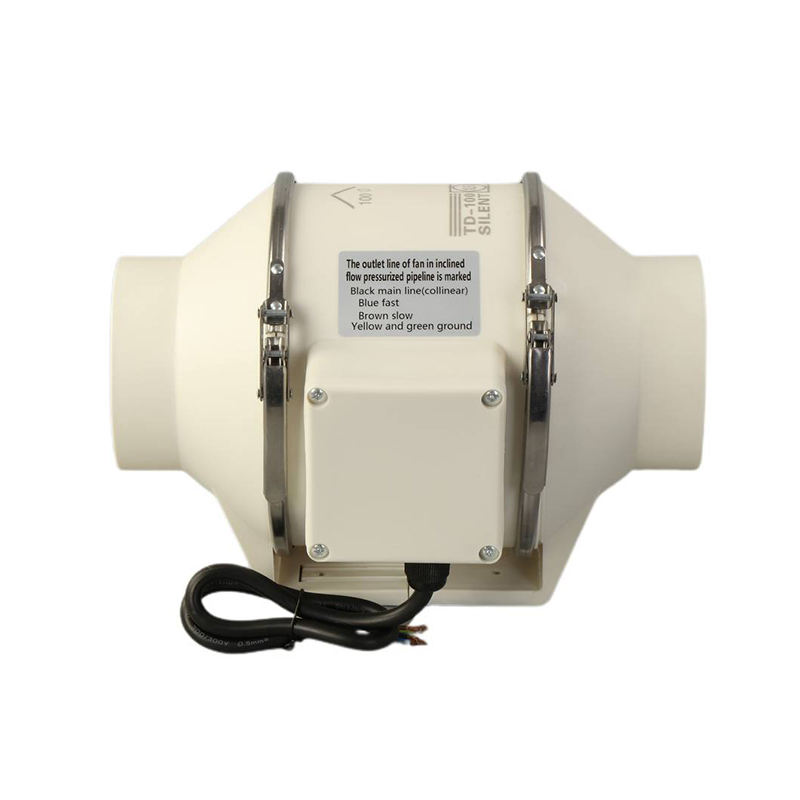 Duct booster fan front view ball bearing inline ventilation fan for stable airflow