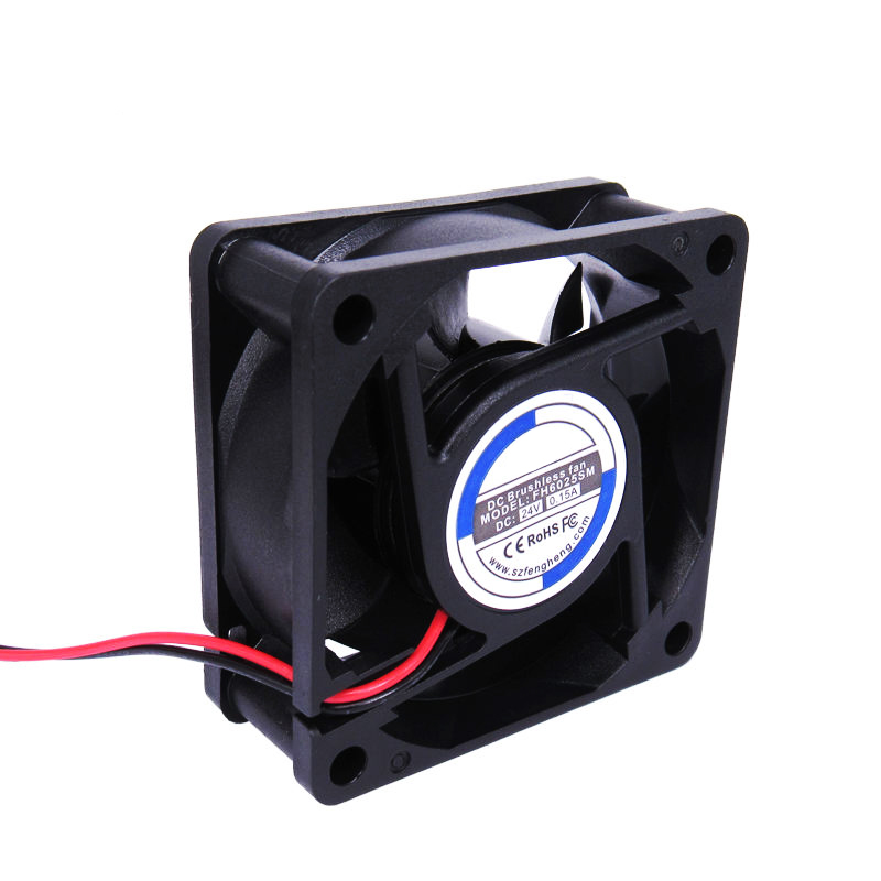 60x60x25 fan front view DC 12V 24V 48V high speed cooling fan
