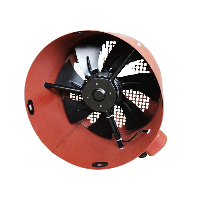 VFD fan front view for variable speed industrial cooling and air circulation