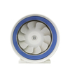 Extractor fan front view streamlined plastic blades strong airflow fast discharge