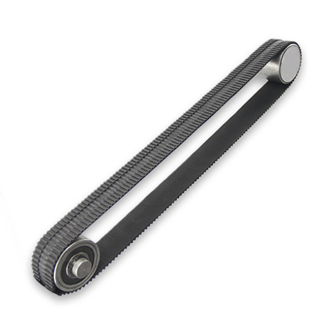 Black rubber positioning belt