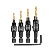 Hexagonal Shank Woodworking Countersunk Twist Drill Bit